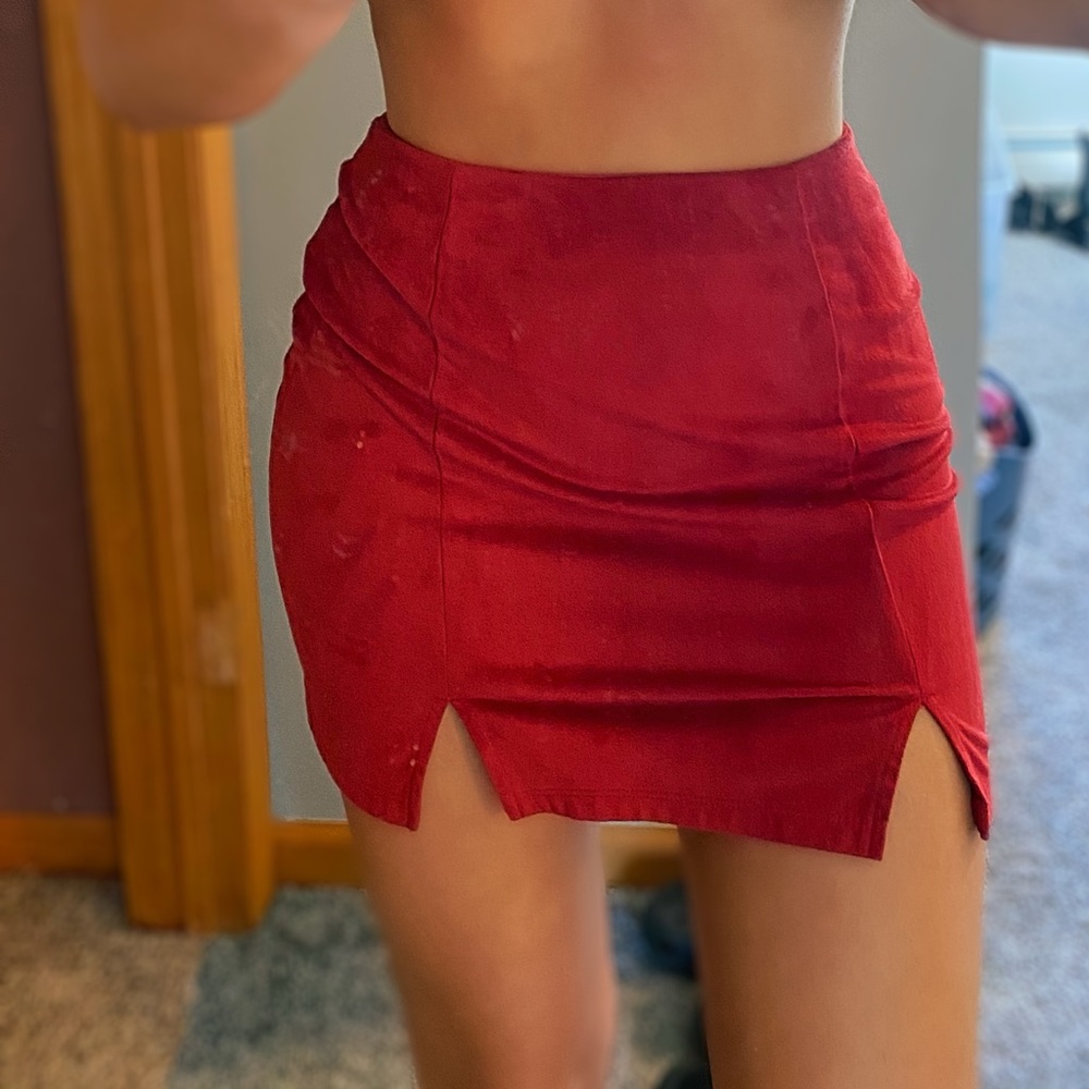 Suede skirt!
